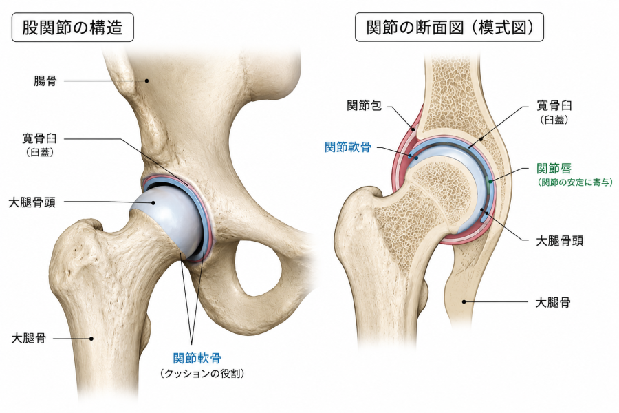 股関節　解剖図